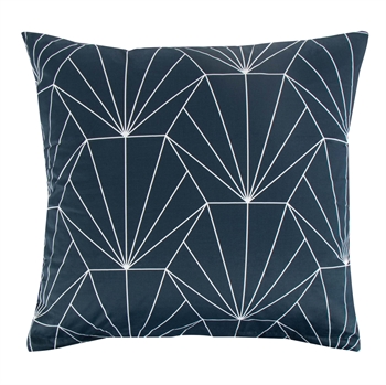 Kussensloop 60x63 cm - Hexagon - donkerblauw - 100% katoen satijn