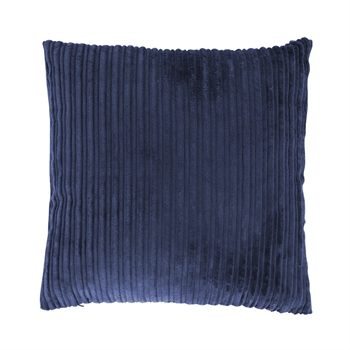 Sierkussen - 45x45 cm - Donkerblauw - Bankkussen van velours - Borg living