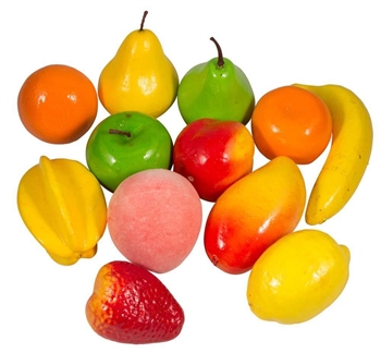 Kunstfruit - 7-11 cm - Verpakking van 12 stuks - Fruit voor decoraties