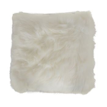 Sierkussen - fake fur - 45x45 cm - Wit - Zacht bankkussen