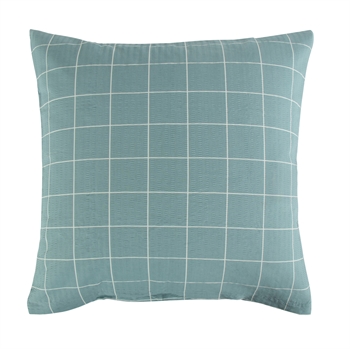 Kussenloop 60x63 cm - Dusty Green Check - Groen - Seersucker