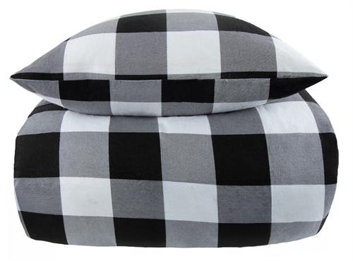 Flanel beddengoed 140x200 cm - Geruit beddengoed - 100% katoenflanel - By Night beddengoedset