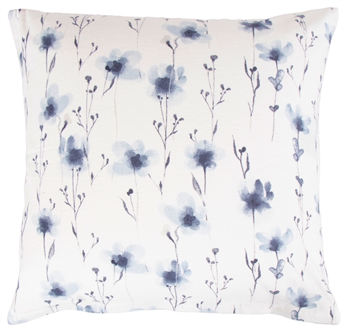 Kussensloop 60x63 cm - Flower Blue - 100% katoenflanel - By Night kussensloop