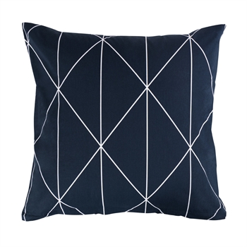 Kussensloop 60x63 cm - Graphic - Donkerblauw - 100% katoen