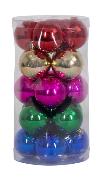 Kerstballen - 20 stuks in 5 kleuren - 6 cm diameter - Mooie kerstboomversiering