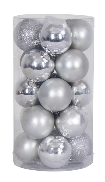 Kerstballen - 20 stuks zilver - 6 cm in diameter - Mooie kerstboomdecoratie