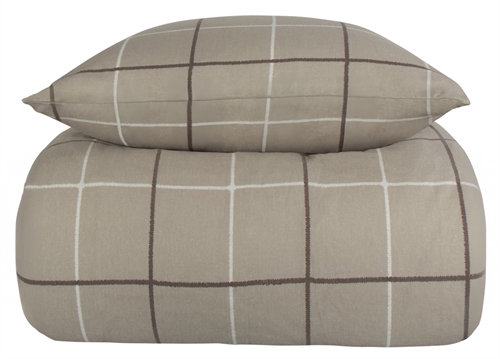 Flanel beddengoed - 140x200 cm - Geruit beddengoed - 100% Katoen - Malte - Nordstrand Home beddengoedset