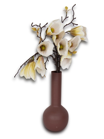 Magnoliatak - 49 cm - Prachtige kunsttak met witte bloemen - Decoratie voor in huis