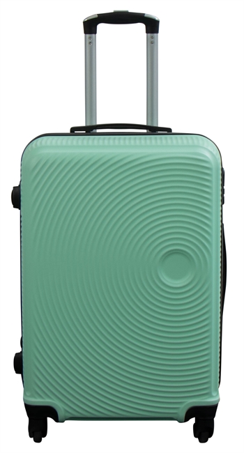 Koffer - Maat Medium - Hardcase koffer - Pastelgroene cirkels - Slimme, betaalbare reiskoffer