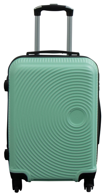 Handbagage koffer - Hardcase lichtgewicht koffer - Handbagage trolley - Pastelgroene cirkels