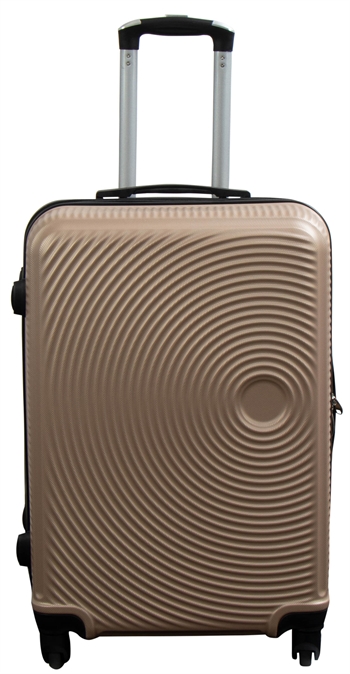 Koffer - Maat Medium - Hardcase koffer - Gouden cirkels - Slimme en goedkope reiskoffer