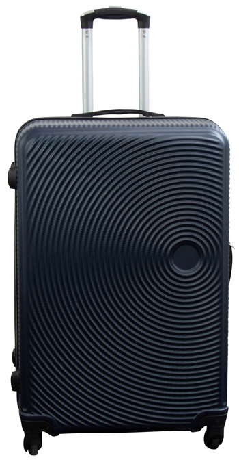 Grote koffer - Donkerblauwe cirkels - Hardcase koffer - Elegante en praktische reiskoffer