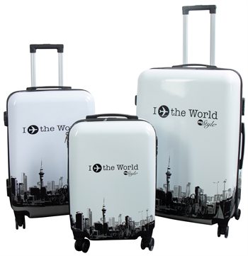 Kofferset - I Love The World hardcase koffer - Exclusieve reiskoffer