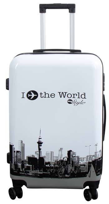 Medium koffer - I Love The World - hardcase koffer - Exclusieve reiskoffer