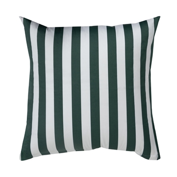 Kussensloop 60x63 cm - Zacht katoen satijn - Nordic Stripe - Groen en wit