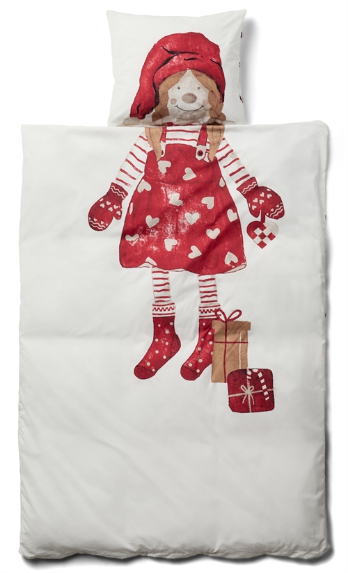 Junior beddengoed met kerstmeisjesmotief - 100x140 cm - Omkeerbaar ontwerp - IN Style beddenset