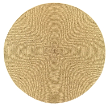 Jute vloerkleed - Natuurlijke kleur - Rond jute vloerkleed - Ø 80 cm - Turiform