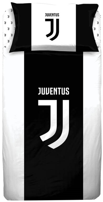 Beddengoed 140x200 cm - Juventus voetbal beddengoed - 2-in-1 beddengoedset - 100% katoen