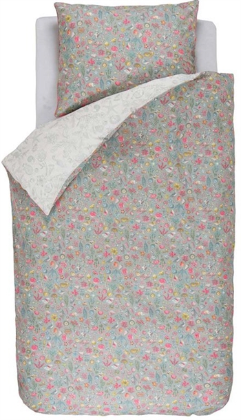 Bloemen beddengoed - 140x220 cm - Little sea green - Beddengoedset met 2-in-1 ontwerp - Pip Studio beddengoed