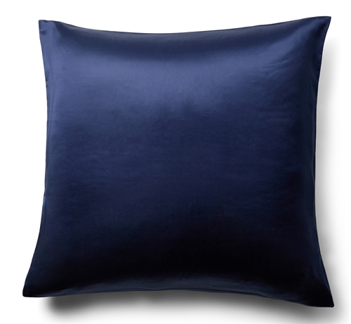 Zijden kussensloop 60x63 cm - Navy blauwe kussensloop - 100% moerbeizijde - By Borg