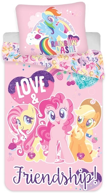 My Little Pony beddengoed - 140x200 cm - Love & Friendship - Omkeerbaar dekbedovertrek - 100% katoenen beddengoedset