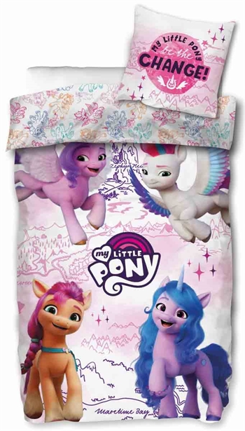 Junior beddengoed - My Little Pony - 100x140 cm - Een nieuwe generatie - 2 in 1 design - 100% katoen