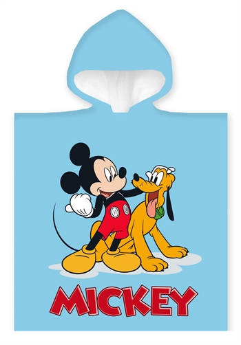 Badponcho - Handdoek voor kinderen - 50x100 cm - Mickey Mouse en Pluto - 100% Katoen