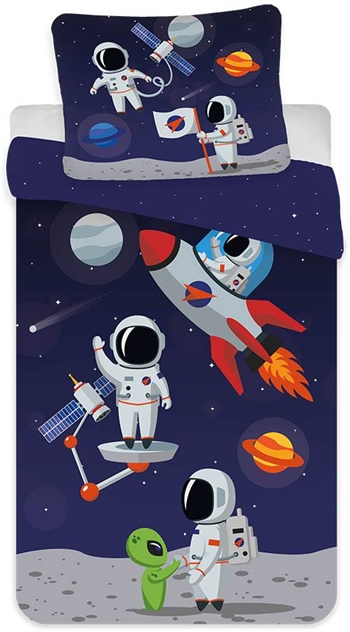 Astronaut junior beddengoed 100x140 cm - Astronaut ruim beddengoed - 2 in 1 ontwerp - 100% katoen