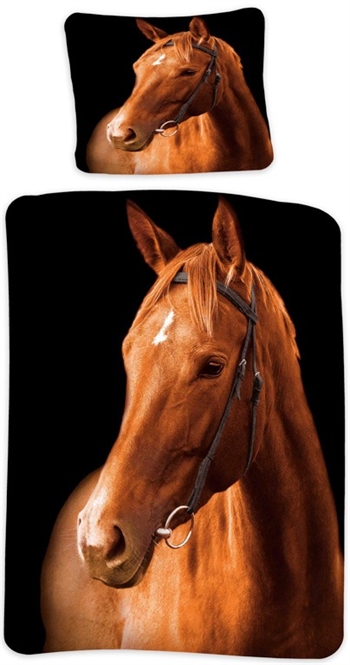 Paarden beddengoed - 140x200 cm - Groot en prachtig paardenmotief - Omkeerbaar dekbedovertrek - 100% katoenen set