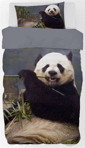 Panda beddengoed - 150x210 cm - Grote en schattige panda beer - 100% katoenen beddengoedset