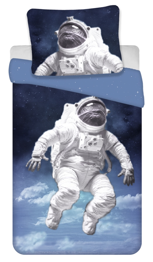 Astronaut beddengoed 140x200 cm - Beddengoedset van 100% katoen - Omkeerbaar dekbedovertrek