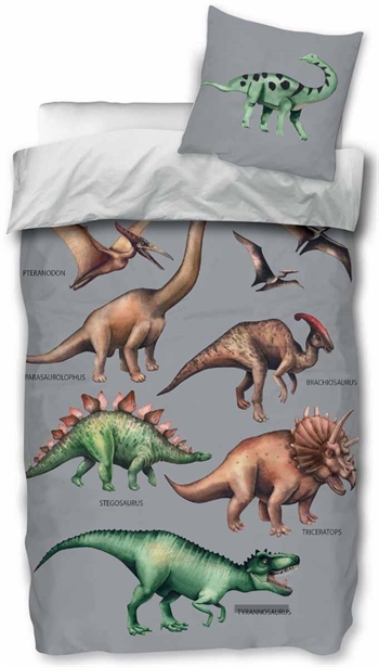 Dinosaurus beddengoed - 140x200 cm - Leuk dino beddengoedset - 100% katoen - Kinderbeddengoed