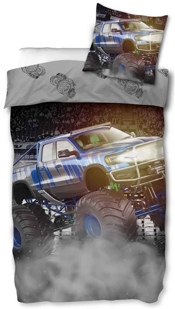 Junior beddengoed - 100x140 cm - Monstertruck - 100% katoen - Beddengoed voor kinderen