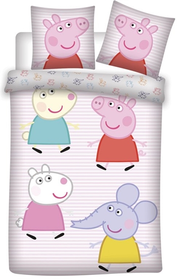 Peppa Pig junior beddengoed 100x140 cm - Peppa en vrienden - 100% katoen