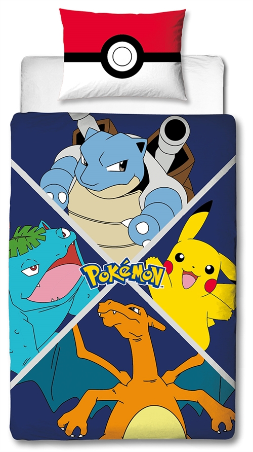 Pokemon beddengoed - 140x200 cm - Pikachu 2 in 1 beddengoedset - 100% katoen