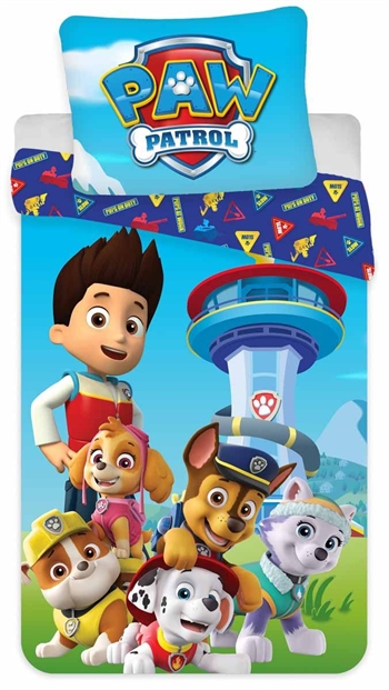 Paw Patrol beddengoed - Junior bedset 100x140 cm - 2 in 1 - 100% katoen