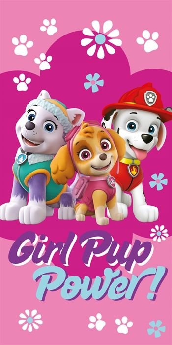 Badhanddoek - 70x140 cm - Paw Patrol - Girl Pup Power - 100% katoen