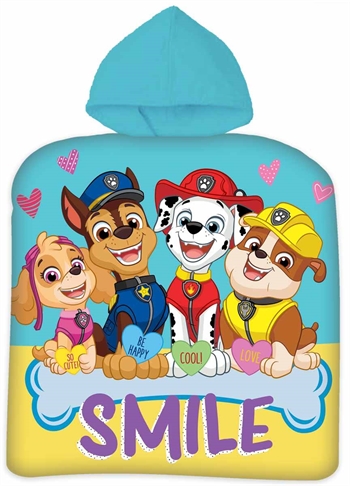 Badponcho - handdoek voor kinderen - Paw Patrol Smile - 50x100 cm - 100% katoen