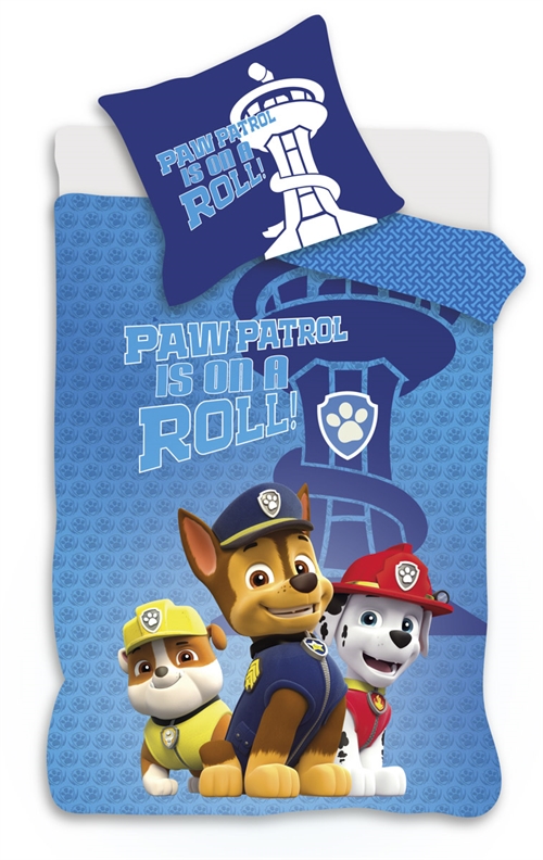 Paw Patrol junior beddengoed 100x140 cm - Paw Patrol is on a roll - Omkeerbaar design - 100% katoen