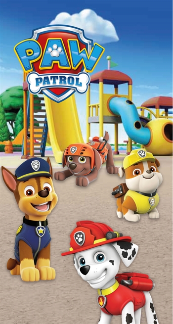 Badhanddoek - 70x140 cm - Paw Patrol - Klaar om te spelen - 100% Katoen