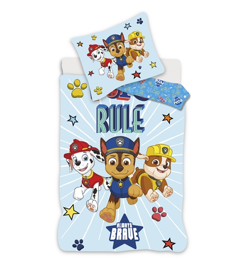 Paw Patrol Junior beddengoed 100x140 cm - Always brave - Omkeerbaar design - 100% katoen