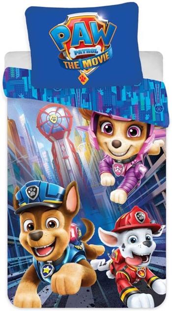 Paw Patrol The Movie Junior beddengoed 100x140 cm - Paw Patrol beddengoedset junior - The Movie - 2 in 1 - 100% katoen