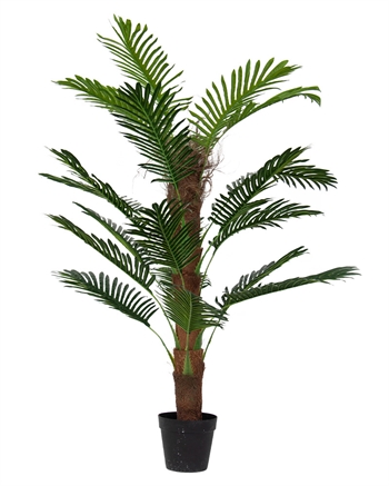 Tropische palm - 120 cm hoog - Kunstplant met mooie stam -