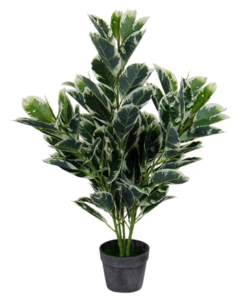 Kunst rubberplant - 85 cm hoog - Kunstgroene kamerplant met prachtig blad