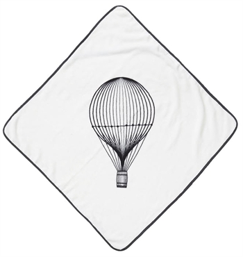 Badlaken - Wit met luchtballonmotief - 70x70 cm - 100% Biologisch katoen