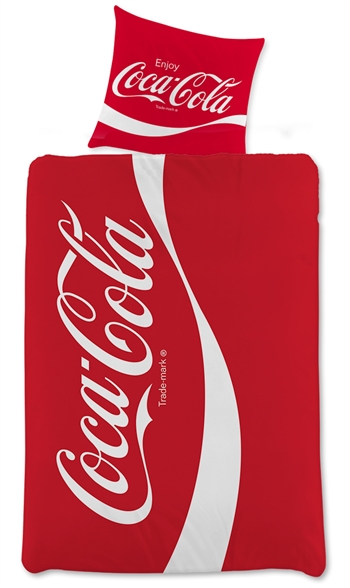 Coca Cola beddengoed - 140x200 cm - Beddengoed met 2 in 1 ontwerp - 100% katoenen beddenset