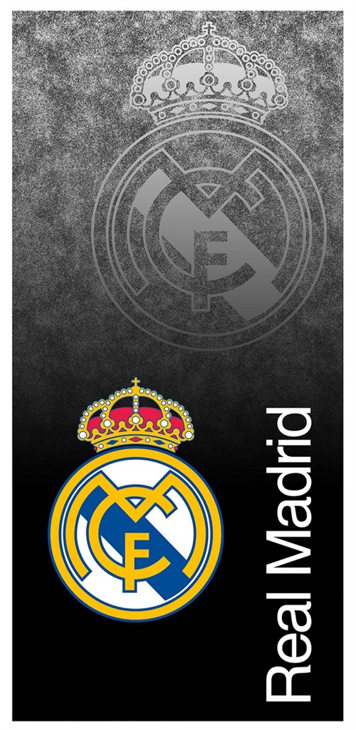 Zwarte Real Madrid handdoek - 100% zachte katoenen badhanddoek - 70x140 cm