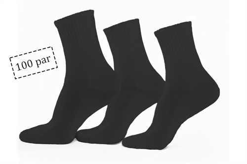 Footies - 10 paar zwarte enkelsokken - Maat 43-46 - Moderne unisex sokken