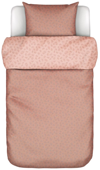 Marc O\'Polo beddengoed - 140x220 cm - Verin Coral Pink - 2 in 1 beddengoedset - 100% katoensatijnen beddengoed - Marc O\'Polo