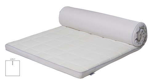 Latex U-split topmatras - 180x200 cm - 5 cm hoog - Latex & natuurlatex - Zen Sleep topmatras voor hoogslaper